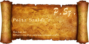 Peltz Szaléz névjegykártya